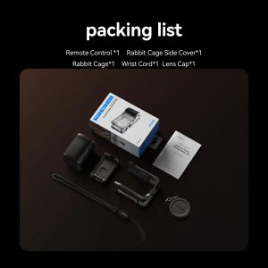 TELESIN Aid Hand Grip ZOOM Detachable Remote Control Kit Set For DJI OSMO Action6 Rabbit Cage Quick Release Case