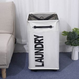 【Free Shipping】Foldable Laundry Basket Dirty Clothes Hamper  Large Capacity Dirty Clothes Storage Basket Portable Bathroom Organizer Bag