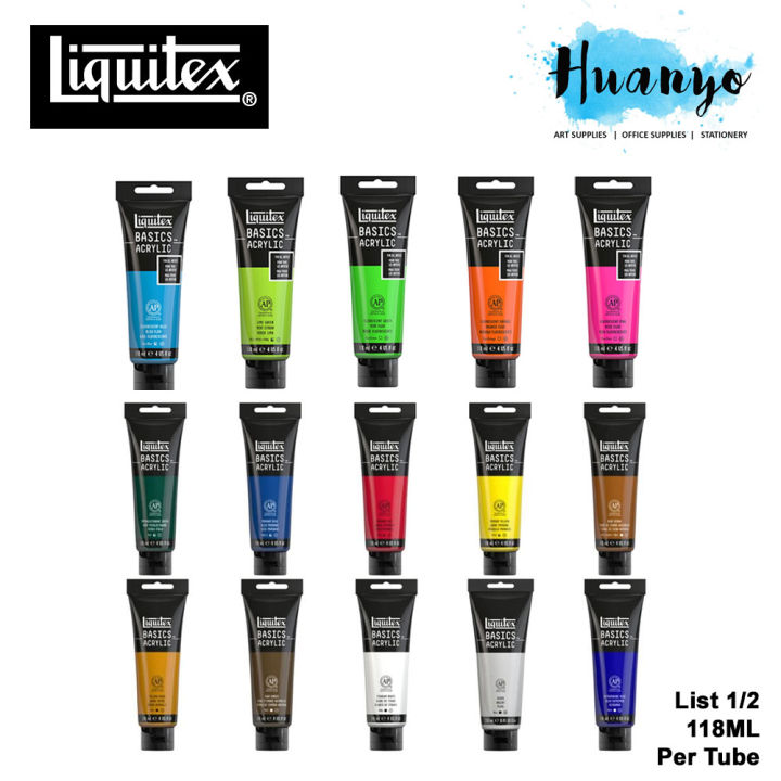 Liquitex Basics Acrylic Colour Paint (118ML, List 1/2, Per Tube) | Lazada