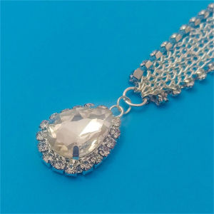 [Youth Sprit] Tinh thể trán Vòng cổ phụ nữ pha lê tua tóc Chuỗi Vương Miện nước thả tóc