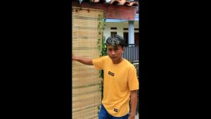 tirai bambu gulung polos murah tirai outdoor kere bambu wide bambu Kerai bambu tirai gulung free paku sama tarikan bisa cod