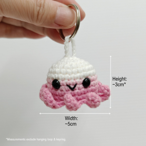 Handmade Crochet Octopus Keychain Cute Amigurumi Plush Keyring Kawaii Bag Charm Gift Soft Toy