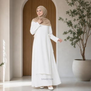 SHABIYAN-440 Gamis Putih Wanita Manasik Umroh Haji