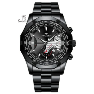 Jam Tangan Pria Fngeen S001 Luxury Stainless Sport Quartz Kotak Original