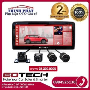 [HÀNG CHÍNH HÃNG] MÀN HÌNH DVD ANDROID GOTECH GT-MAZDA 360 LIMITED MÀN HÌNH ANDROID TRÊN Ô TÔ SẢN PHẨM DÀNH RIÊNG CHO DÀNG XE MAZDA  Cung cấp đầy đủ các tính năng của màn hình nguyên bản trên xe MÀN HÌNH TẶNG DƯỠNG ÁP SUẤT LỐP GS8