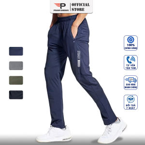 Quần Dài Thể Thao Nam Co Giãn Túi Khoá Chất Dù Pigofashion Fp02 (Xanh Đen)