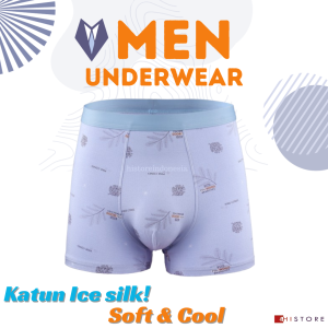 Celana Dalam Pria 2 pcs Underwear Boxer Ice Silk Ukuran XL-3XL (62-82kg) 8614