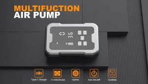 Portable Tire Inflator Air Compressor Tyre Cordless Air Pump with 4000mAh Battery Fast Inflation Night Light Power Bank