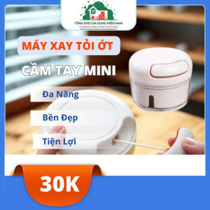 Máy Xay Tỏi Ớt Cầm Tay Mini Đa Năng Bền Đẹp - Dụng Cụ Xay Rau Củ Quả Thịt Cá Nhanh Gọn Tiện Lợi