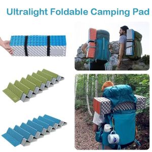 NOBLELYN Portable Foldable Egg Nest Mat Thickened Aluminum Film Coating Sleeping Pad Ultralight Soft Sleeping Mattress for Outdoor Camping
