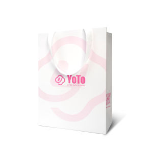 YOTO Pink Double Strap Lightweight Paper Tote Bag.
