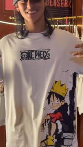 One Piece Luffy King Graphic Tee 100% Cotton Anime T-Shirt for Men FILFUTURE