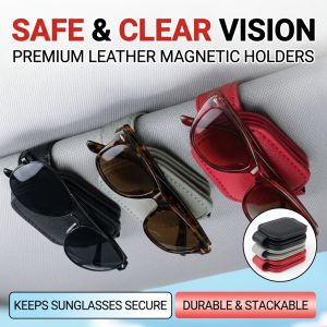 Magnetic Glasses Clip Car Holder Sun Visor Organizer Anti-Scratch Durable