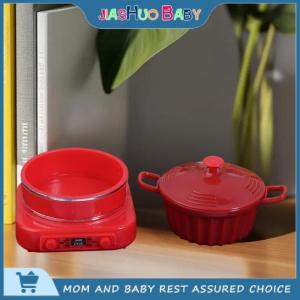 JiaShuo Baby Toy บ้านตุ๊กตามินิเครื่องใช้ในครัวโมเดลหม้อแม่เหล็กไฟฟ้าขนาดเล็กอุปกรณ์สำหรับถ่ายภาพ