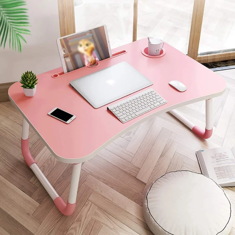 Laptop store table pink