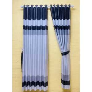 gorden jendela pintu Ruang tamu gorden minimalis motif garis   tinggi 250cm terbaru bahan super tebal beludru  MEWAH CANTIK model smokring