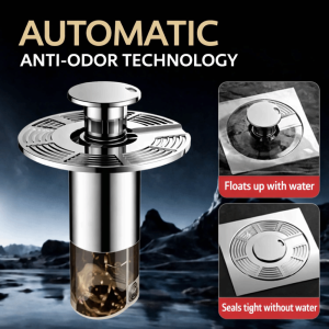 JIMEIXIAN01 Anti-Odor Floor Drain Core Universal Anti-Clog Hair Removal Filter Portable Self-draining Shower Drain Stopper for Household Bathroom
