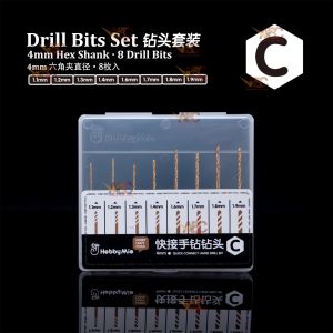 (HobbyMio) HMZ01 Hand Drill & Bit - Quick Release Mini Pin Vise Twist Drill Hole Tool Model Kit Hobby Mio 快接手钻头打孔