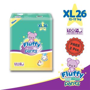 Fluffy Popok bayi Celana XL isi 26 Lembar Baby Diapers Pants XL26
