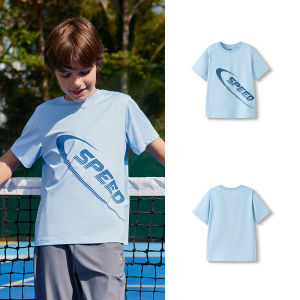 Balabala tay ngắn trẻ em T-Shirt 2025 Mới Mùa Hè cậu bé hàng đầu thể thao mềm mặc bên trong quickdry