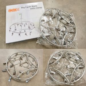 ไม้หนีบผ้า ห่วงหนีบผ้า ที่หนีบผ้า ไม้หนีบผ้าสแตนเลส ทรงกลม พร้อมตัวหนีบ 20 อัน ทำจากสแตนเลสหนา พร้อมส่งจากไทย