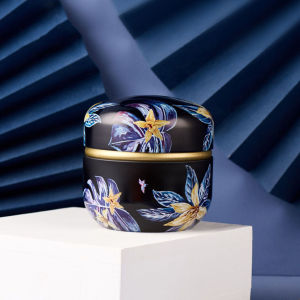 Japanese Style Flower Round Mini Portable Small Tin Plate Canister Packaging Box Tea Cans Containers Storage Box