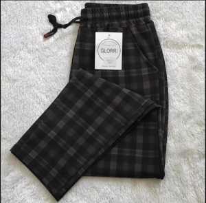 CELANA PANJANG JUMBO WANITA CELANA KOTAK KOTAK TARTAN MOTIF TERBARU