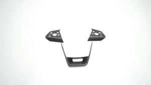 OnlyF U Carbon Fiber Car Interior Steering Wheel Strip Button Panel Cover Trim Accessories For Tesla Cybertruck Cyberbeast 2024 2025 4P6B8