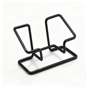 INNEED Iron Business Card Holder Minimalist Tabletop Metal Name Card Rack Space Saving Sturdy Display Card Holder Office Desk