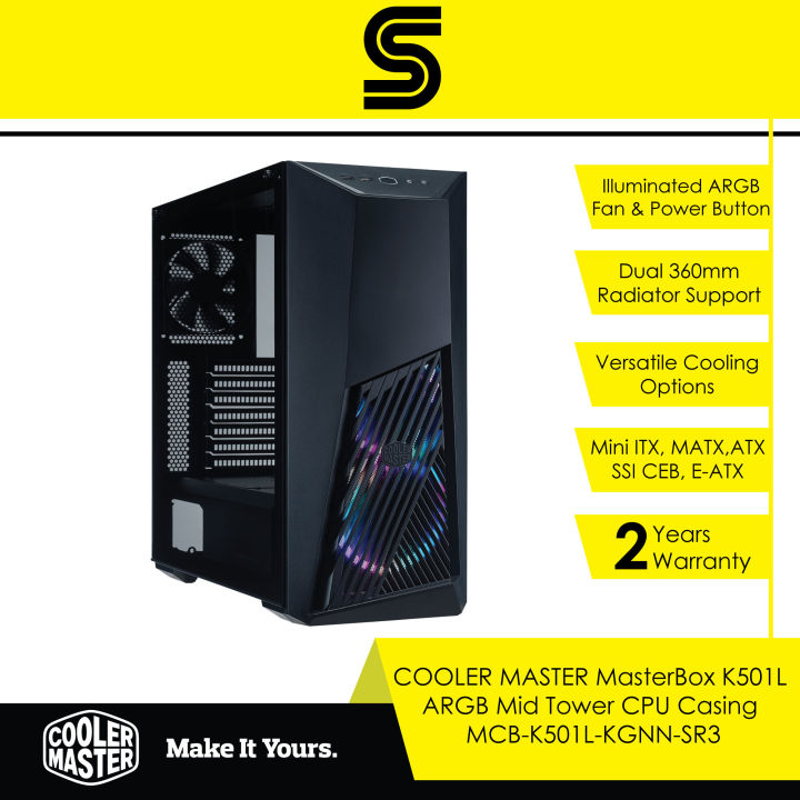 COOLER MASTER MasterBox K501L ARGB Mid Tower CPU Casing - MCB-K501L ...