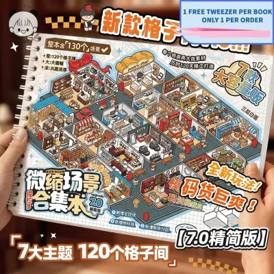 Telado Miniature Scene Collection Volume 7.0 Crafting Sticker Journal Scenes Miniature HouseGirl Childrens DIY Toys
