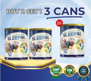 "BUY 1 GET 1" Sleepal Gold Milk Powder Helps for Anti Stress and Insomnia 400Grams