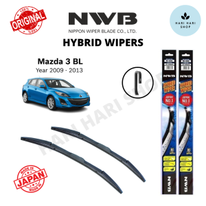 Original NWB Hybrid U Hook Wiper (Set) for Mazda 3 Sedan BL 2nd Gen (Year 2009-2013) (24"/19")