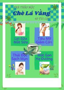 Trà Vằng  - giảm cân  lợi sữa  thanh nhiệt 40 Túi lọc  tra dong y viet