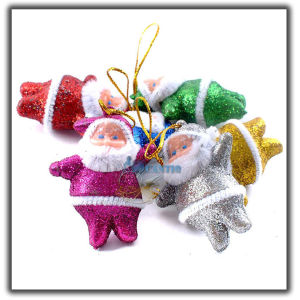 QCF 1 SET 6 Pcs Gantungan Pohon Natal Santa Claus MERAH / GLITTER Hiasan Pohon Natal Santa Claus Mini Sinterklas Gantungan Santa Claus Kecil Hiasan Pohon Natal Santa Klaus Ornamen Natal Xmas Tree Christmas Decoration Dekorasi Pohon Natal