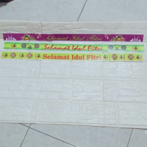 10 PCS STIKER KERTAS SLEMPANG PARCEL IDUL FITRI UKURAN 65 CM