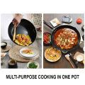 GTE 30cm Kitchen Non Stick Wok Frying Pan Oil Free Ultra Light Cooker Pot With Medical Stone Coated - Fulfilled by GTE SHOP. 