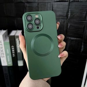 ELEVEN 2 Camera Lens Protection Coated Metal Silicone Electroplated Magnetic Adsorption Case for iPhone 15 14 13 12 11 Pro Max