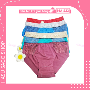 [Mã S23] Quần Lót Nữ Thun Lạnh Phối Ren 2 Bên Nữ Tính Mềm Mại FREESIZE (GIAO MÀU NGẪU NHIÊN)