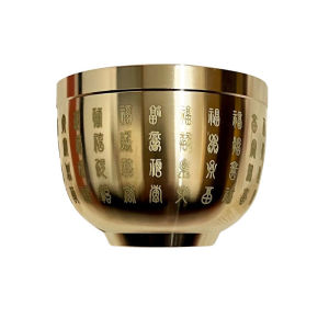 5PCS/1PCSBrass desktop ornaments gold ingot containers and treasure pots