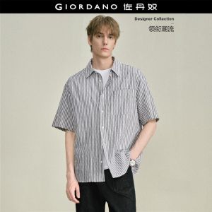 GIORDANO Men Shirt Short Sleeve Loose Fit Shirt Casual Stylish Trendy Elegant Comfortable Fashion Classic Modern 18046705