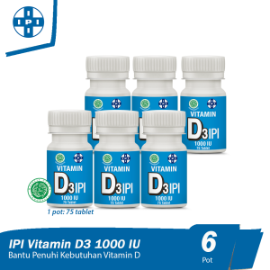 Vitamin IPI D3 1000 IU isi 6 pot [Exp : 04.2027]