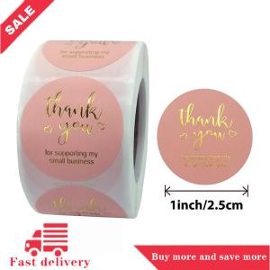 [COD] 500pcs Thank You Round Sticker Scrapbook Letter Handmade Stickers Seal Labels Stickers Wedding Gift Flower Decoration