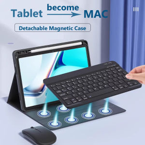 Magnetic Detachable Bluetooth Keyboard Mouse Case for Huawei MatePad Pro 13.2 12.2 Air 12X SE 11 10.4 Honor Pad 10 9 X9 V9 X8a with Pencil Holder