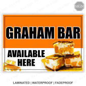 Graham Bar Available Here For Sale Store Sign - Laminated Signage Label - A4 / A3 Size