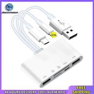 Compact 5-In-3 Memory Card Reader USB OTG Adapter for PC Laptop and Mobile Devices Multi-Card Support with Fast Data Transfer