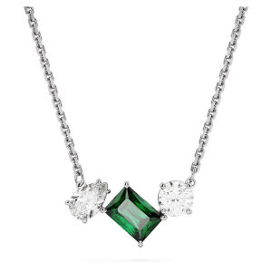 SWAROVSKI Luxury Mesmera mixed cut green gemstone pendant necklace S925 silver womens fashion necklace
