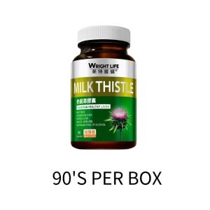 (12.12 Super promotion)Wright Life 奶蓟草胶囊 Milk Thistle Detoxify Liver and Promote Heart - Liver Health