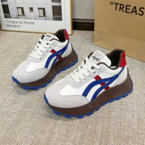 ผลิตภัณฑ์ใหม่SALE รองเท้ากีฬาแบบแฟชั่นกันลื่น ร้อยเชือกรองเท้าผ้าใบ รองเท้าผ้าใบสตรีลำลอง ส้น 5ซม นเดินสบายไม่เจ็บเท้า