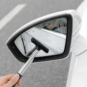 Retractable Car Rearview Mirror Wiper Portable Mini Glass Cleaner Auto Window Side Mirror Cleaning Brush Tool